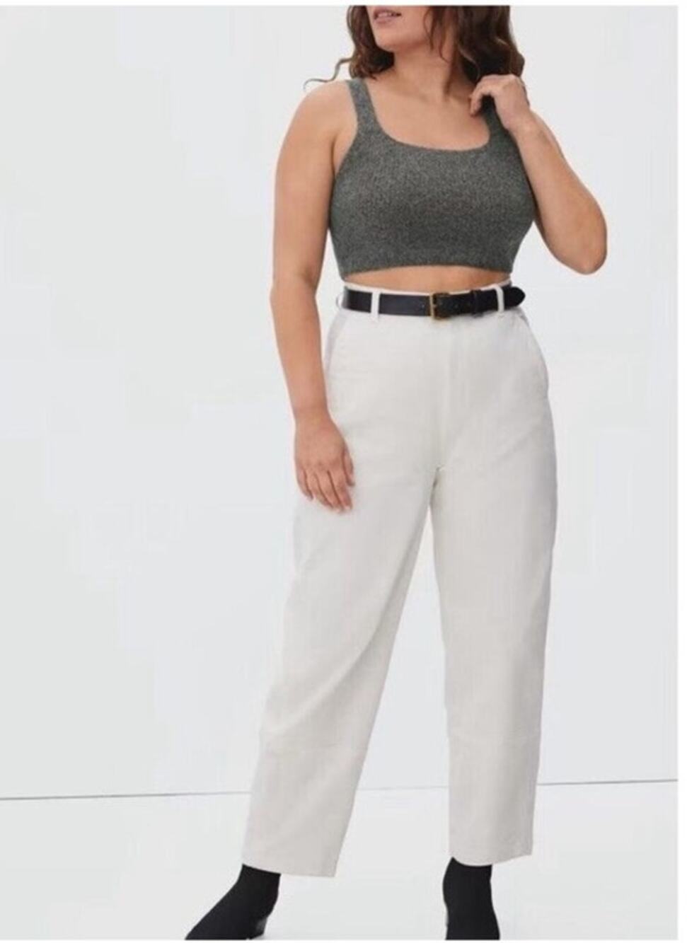 Everlane The Cozy Stretch Women's Tank Dark Gray Size Small NWT